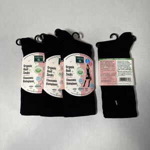 Earth Therapeutics Organic Women’s Boot Socks Knee Length Size 5-11, 4 Pairs